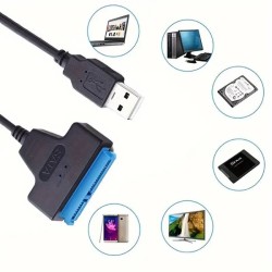 Καλώδιο USB 2 σε SATA III 22pin για Σνδεση SSD HDD Δίσκων